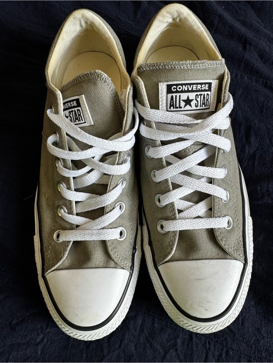 Converse Shoes - Converse All Star Low Top Sneakers Gray & White Womens Size 9